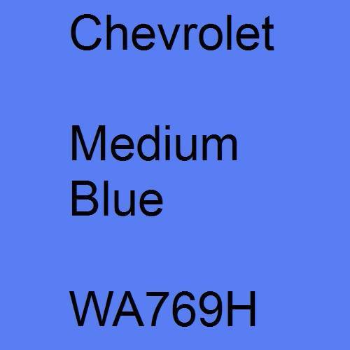 Chevrolet, Medium Blue, WA769H.